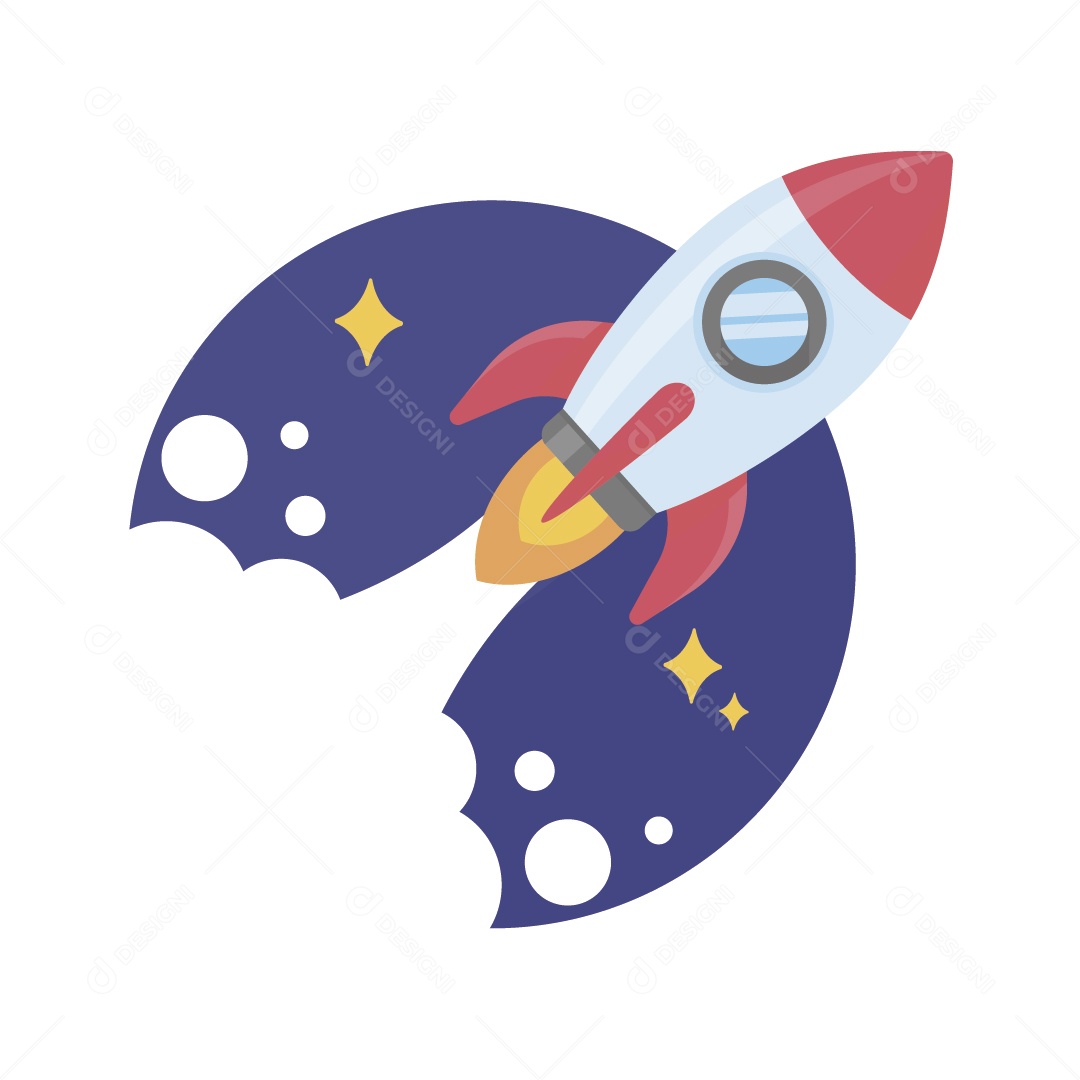 Foguete Ilustração Vetor EPS