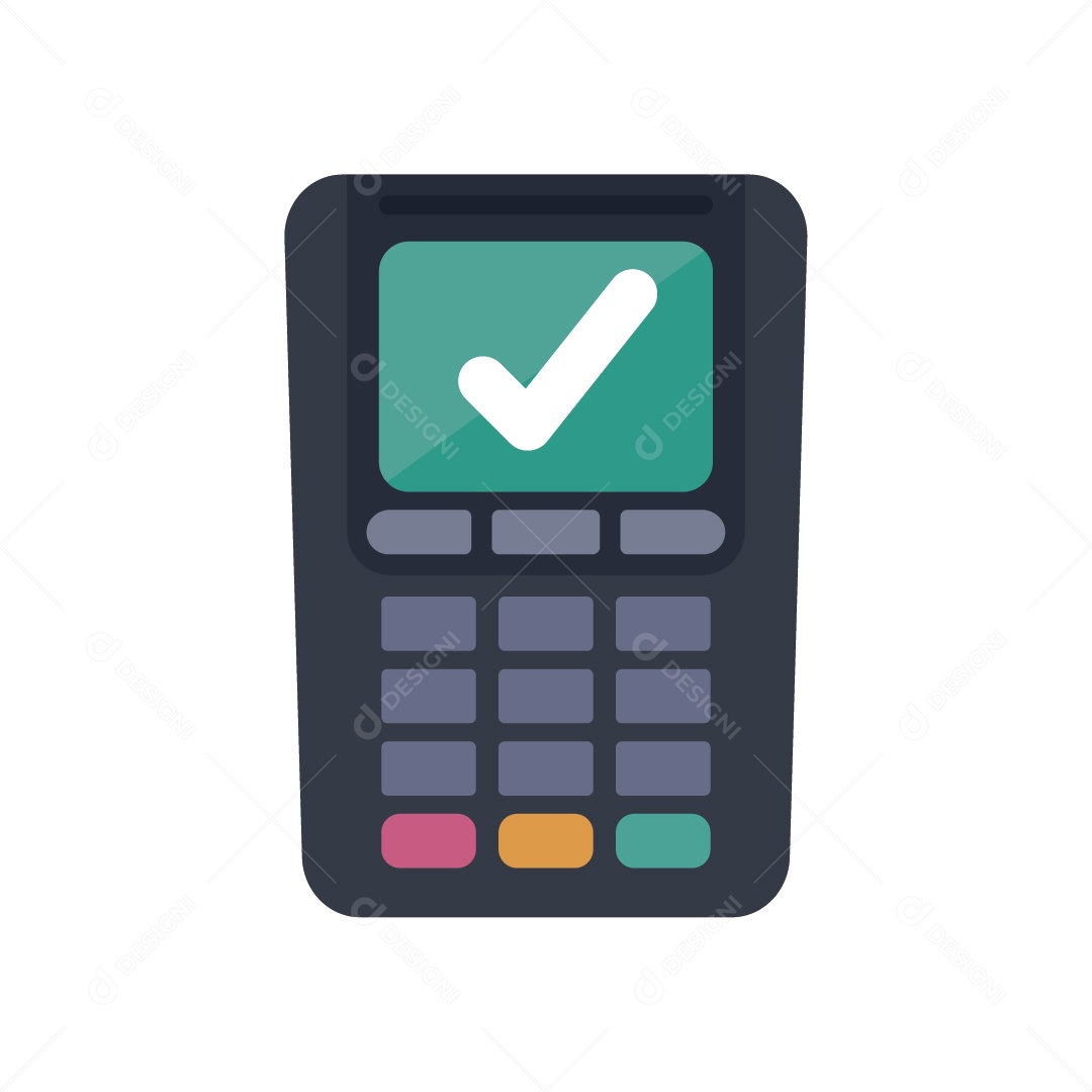 Maquininha de Cartão de Crédito Ilustração Vetor EPS