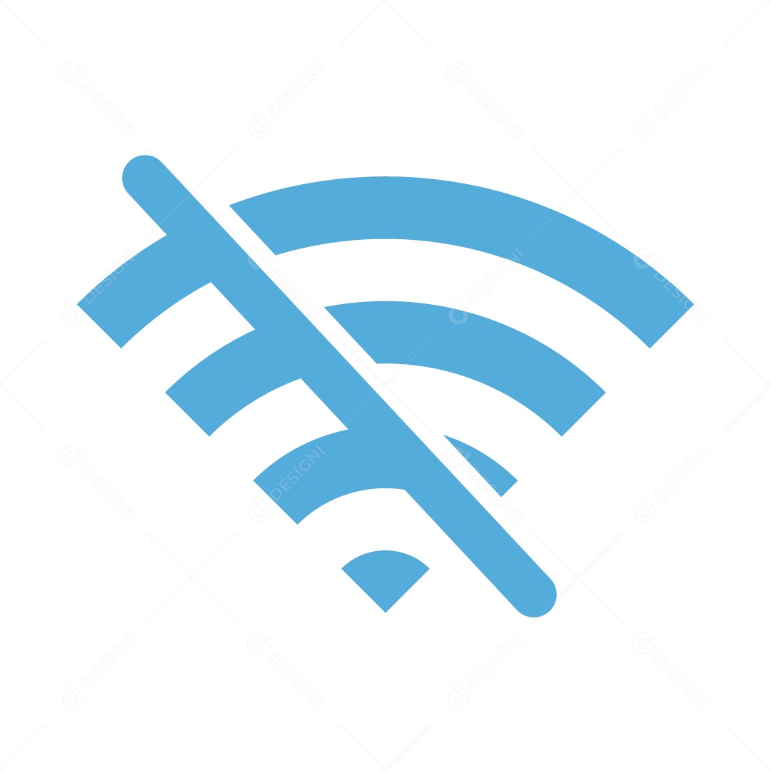 Ícone de sem Sinal de Wifi Ilustração Vetor EPS
