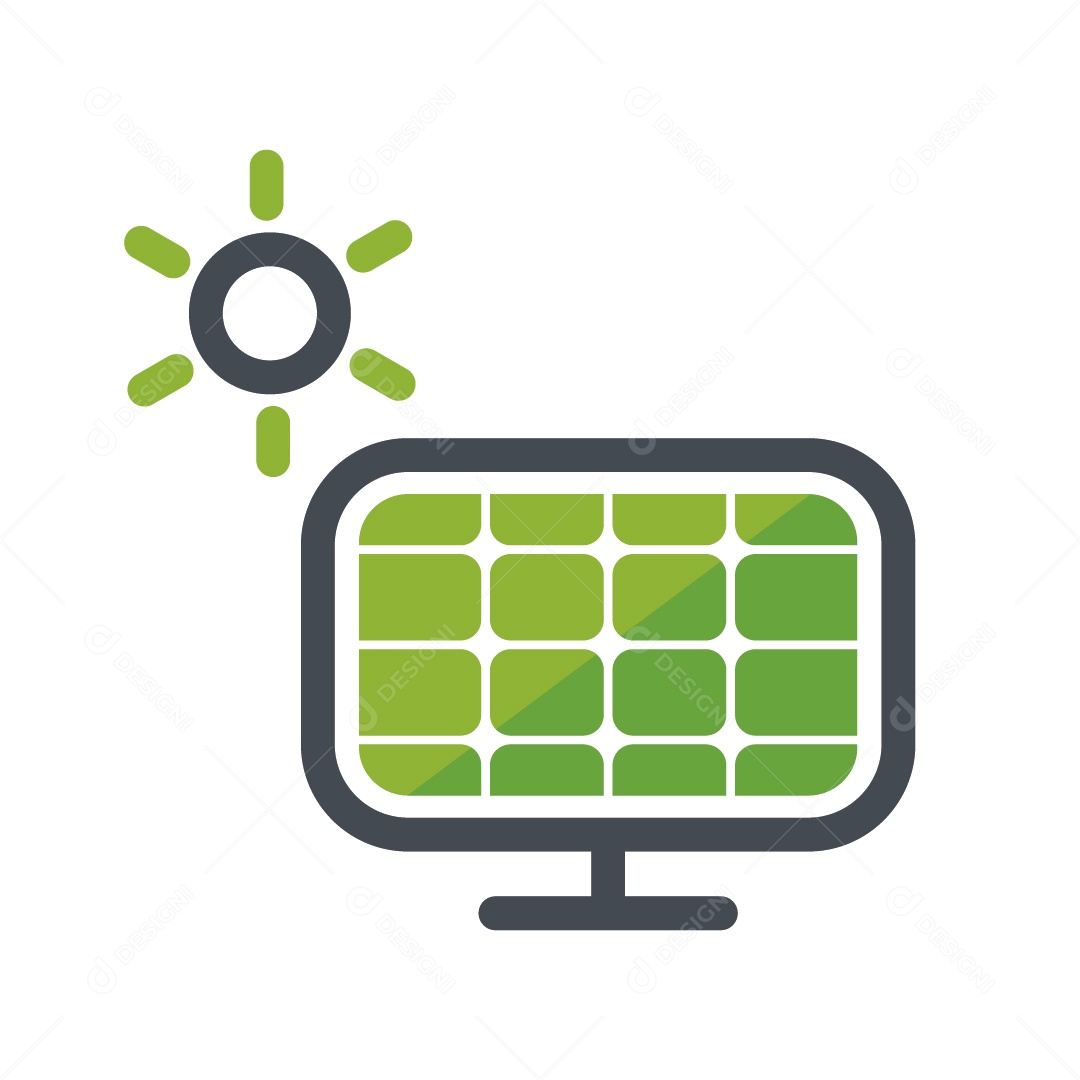 Ícone de Energia Sustentável Ilustração Vetor EPS