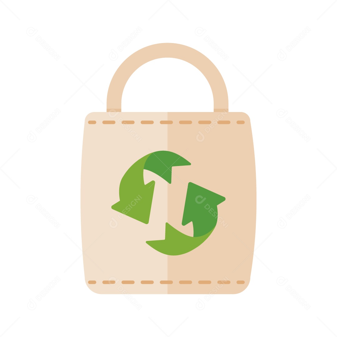 Ícone de Sacola Ecológica Ilustração Vetor EPS