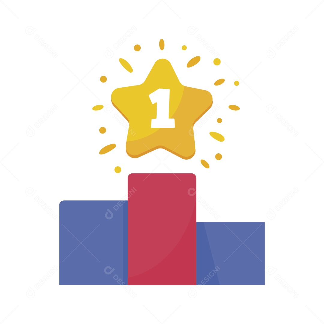 Ícone de Pódio de Vencedor Ilustração Vetor EPS