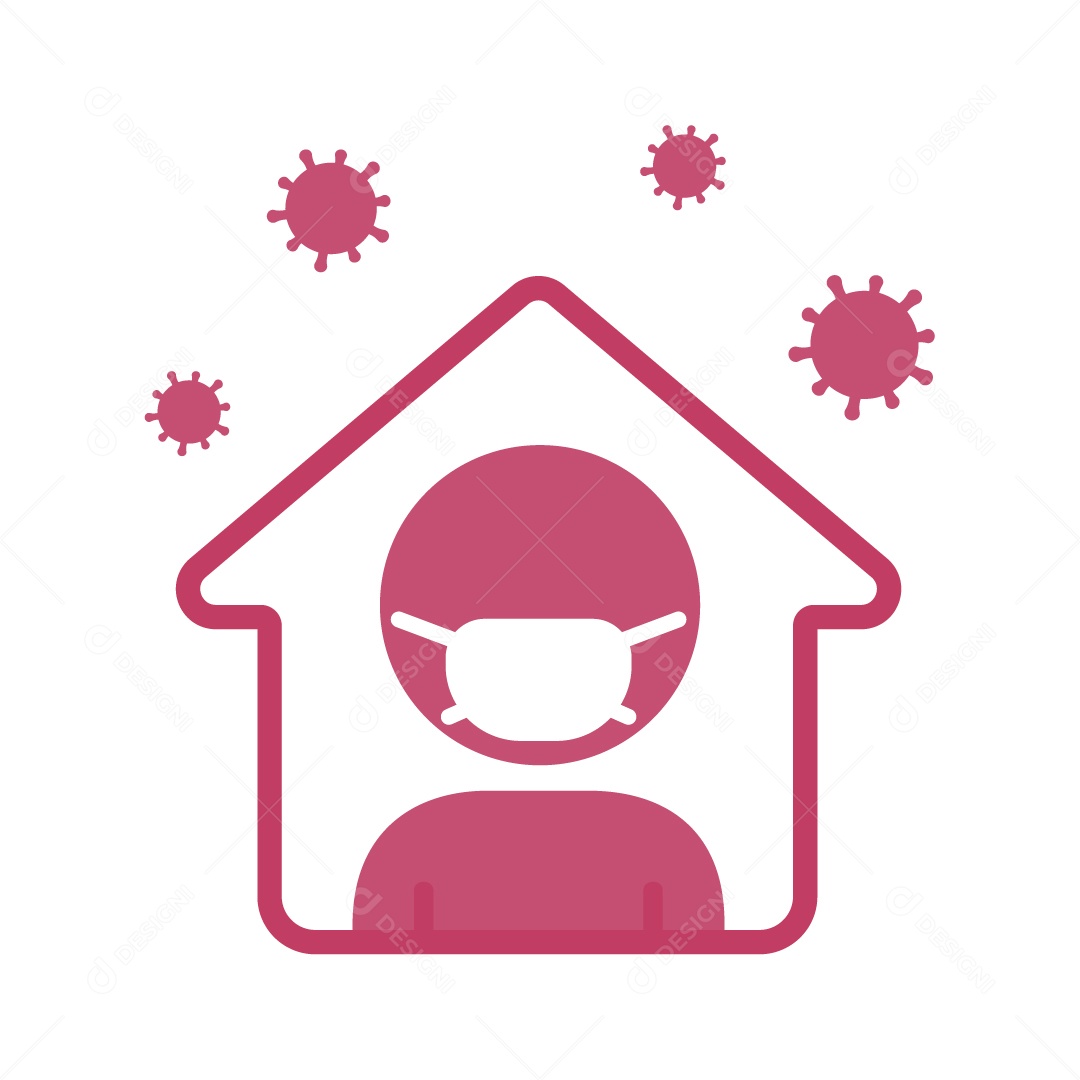 Ícone de Distanciamento Social Ilustração Vetor EPS