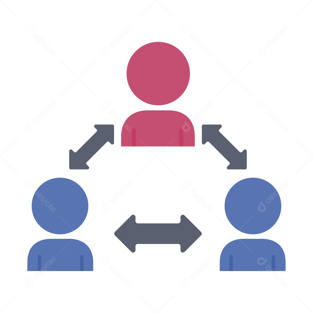 Ícone de Distanciamento Social Ilustração Vetor EPS