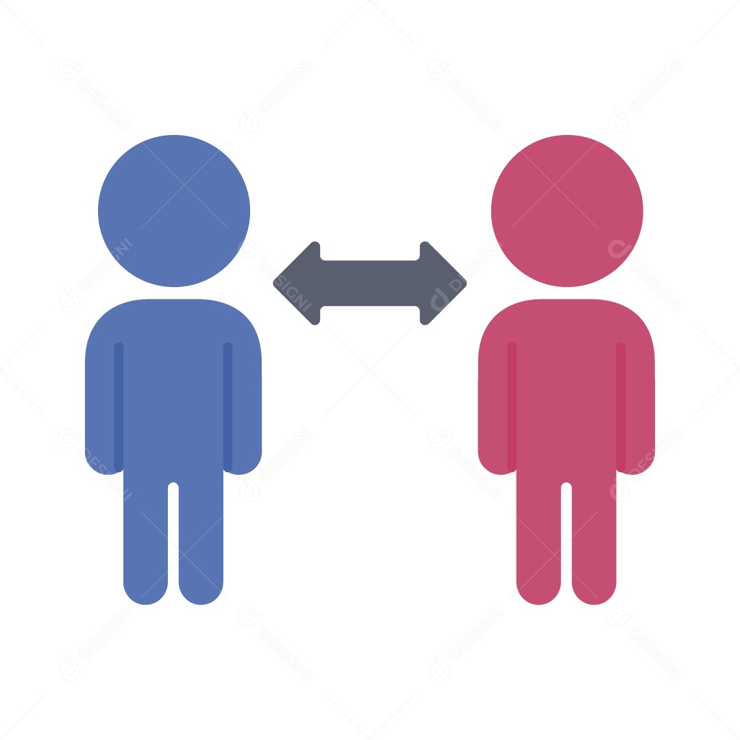 Distanciamento Social Ilustração Vetor EPS