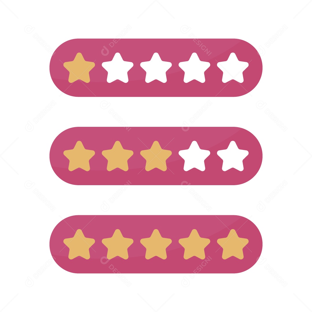 Estrelas de Avaliação Ilustração Vetor EPS