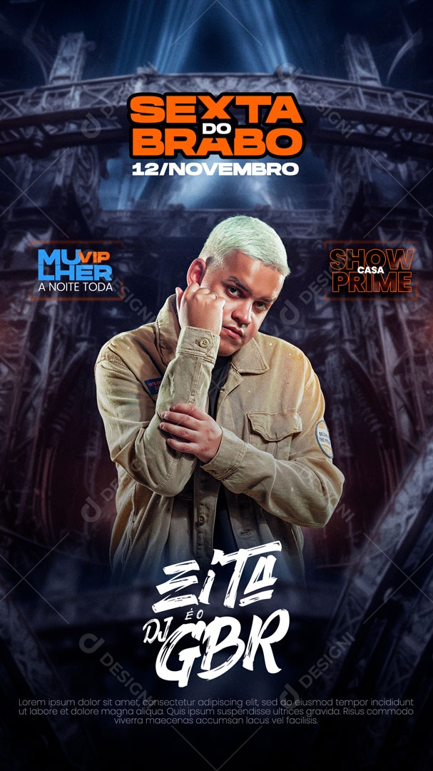 Social Media Flyer Story Eita é o Gbr PSD Editável