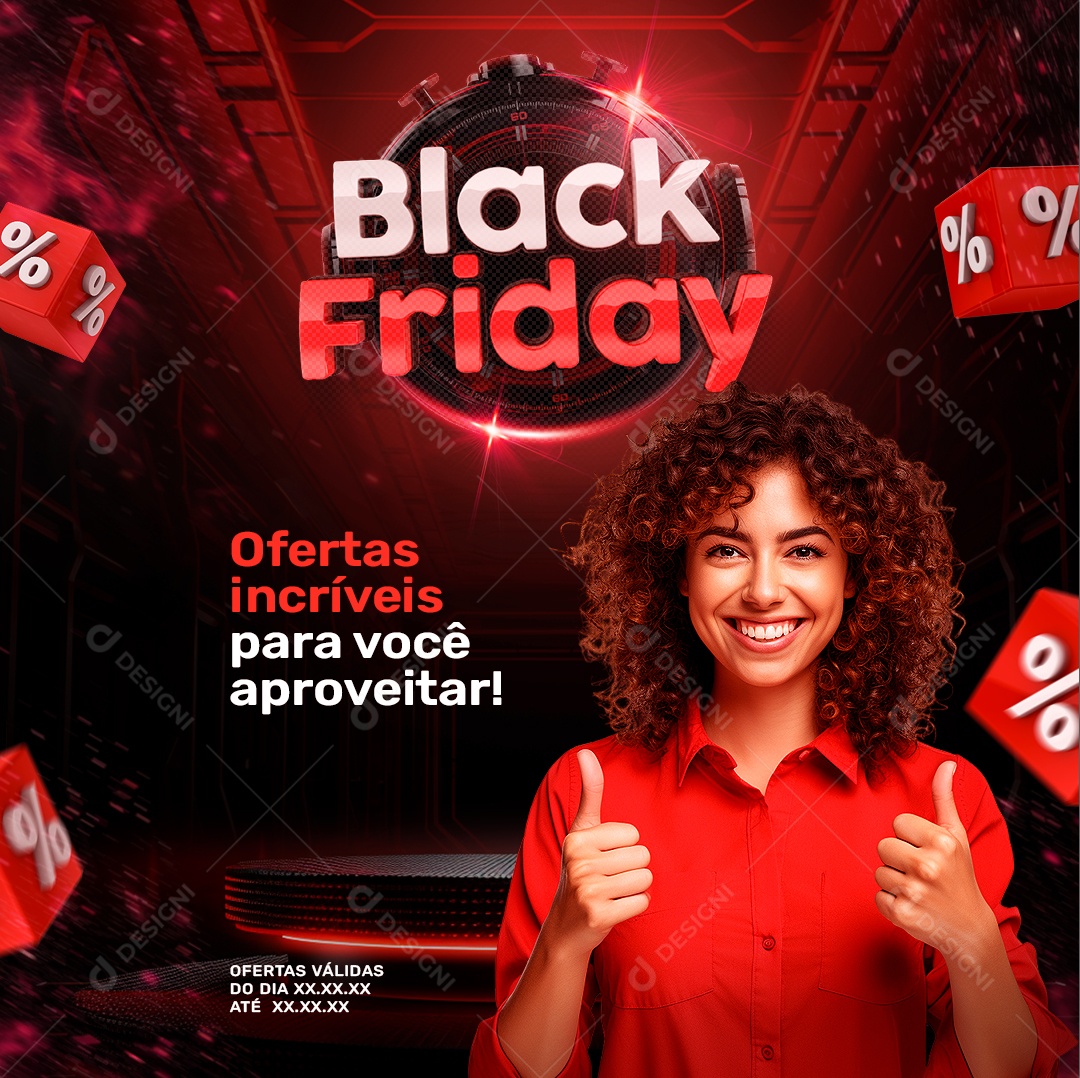 Black Friday Ofertas Incríveis Para Você Aproveitar Social Media PSD Editável