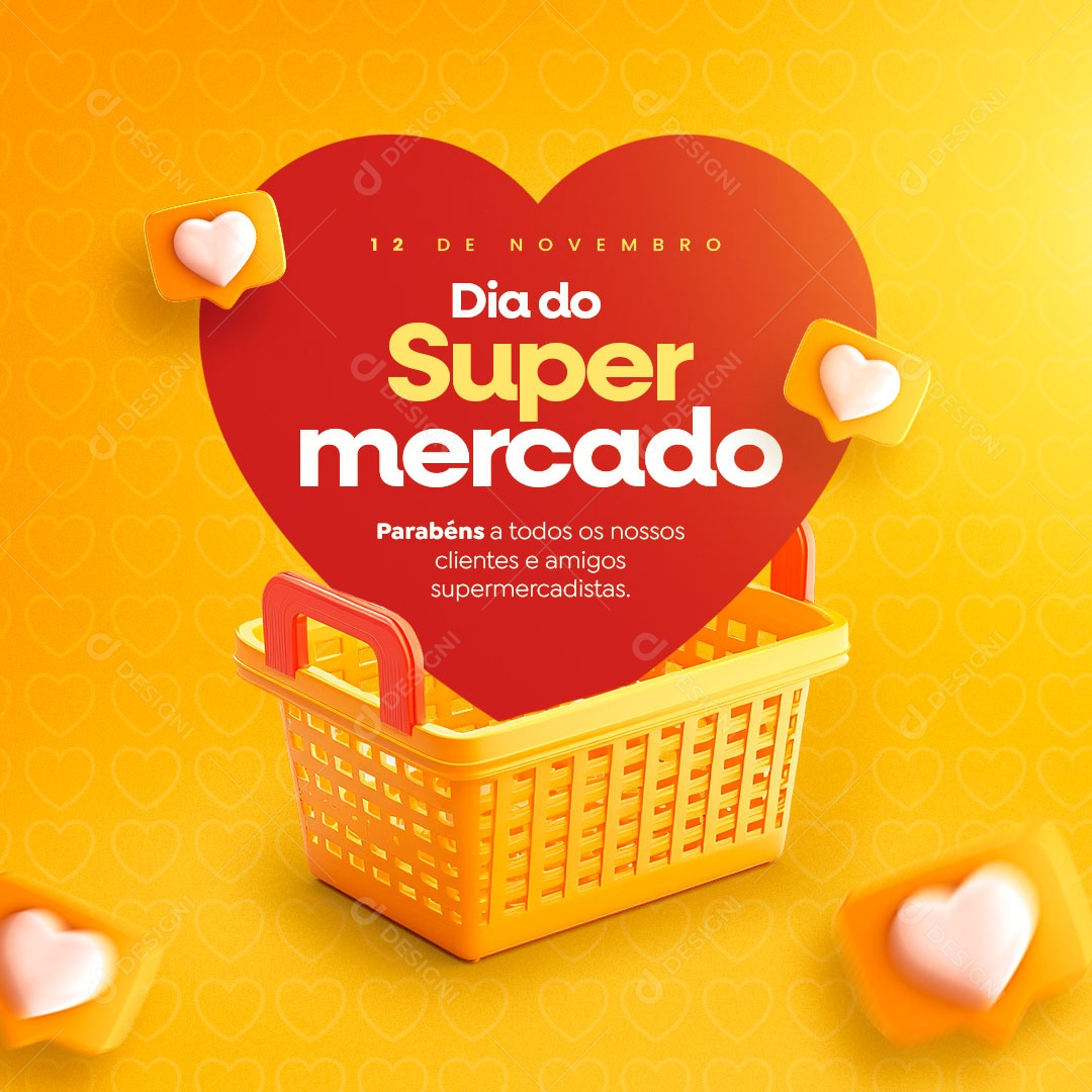 Social Media 12 De Novembro Dia Do Supermercado PSD Editável