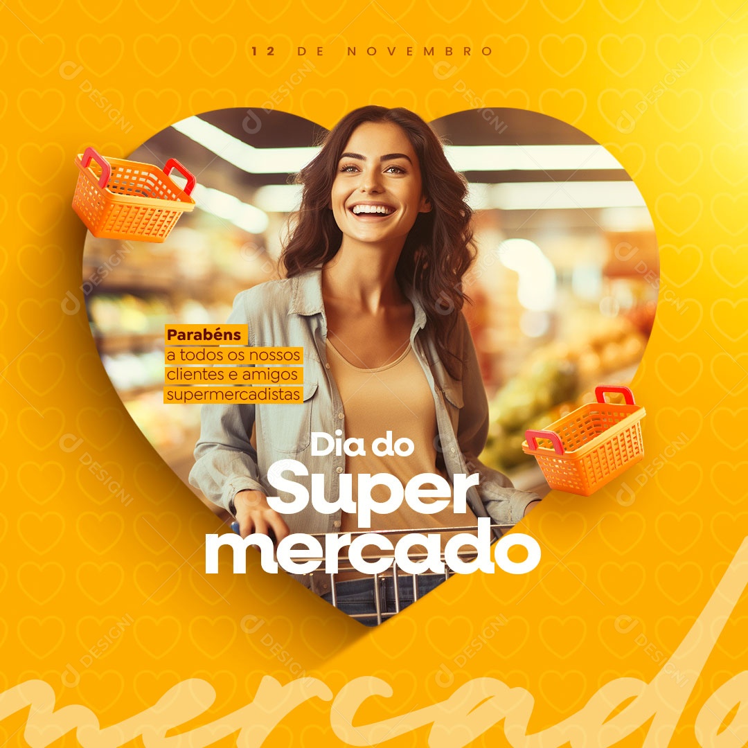 Dia Do Supermercado 12 De Novembro Social Media PSD Editável