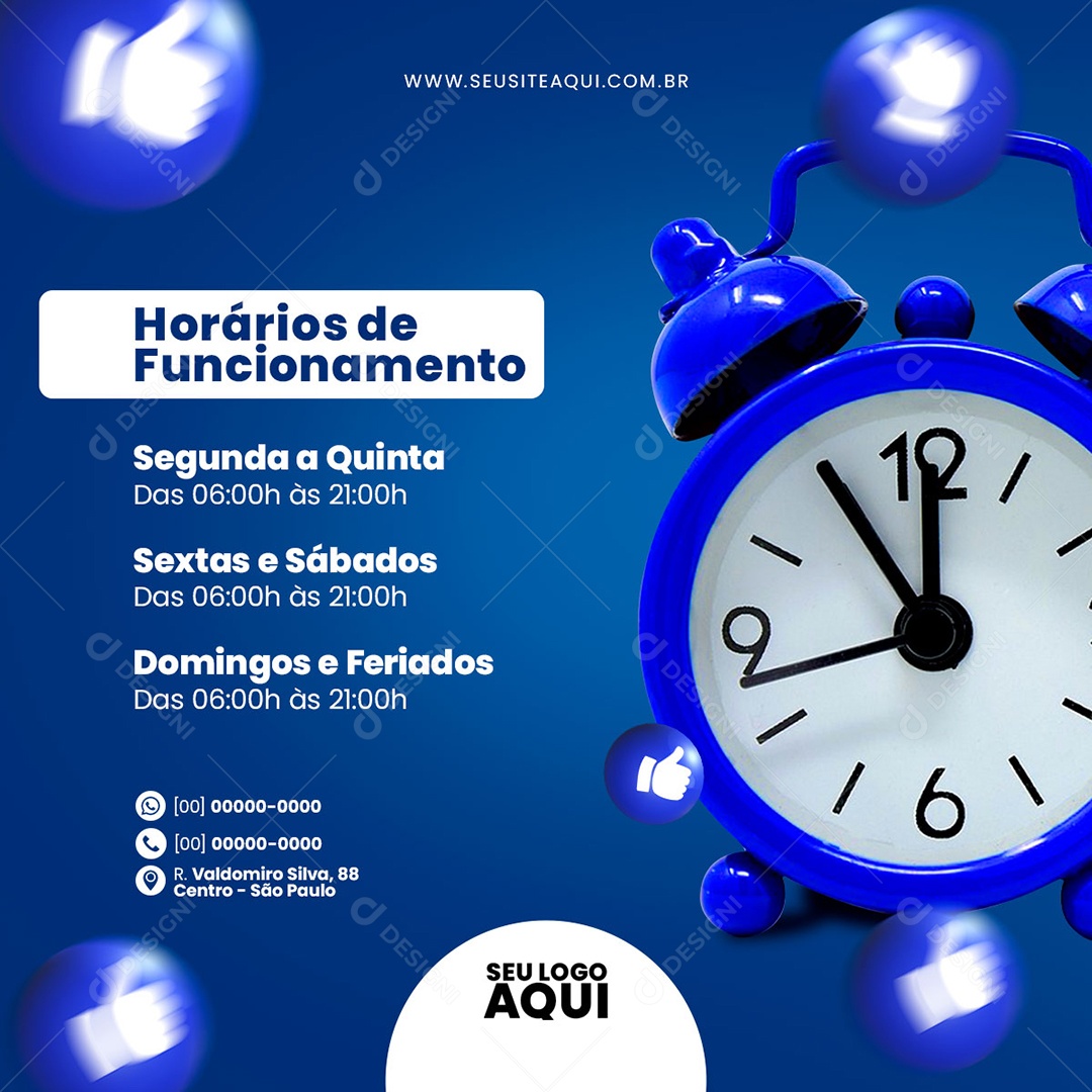 Farmácia Horários de Funcionamento Social Media PSD Editável