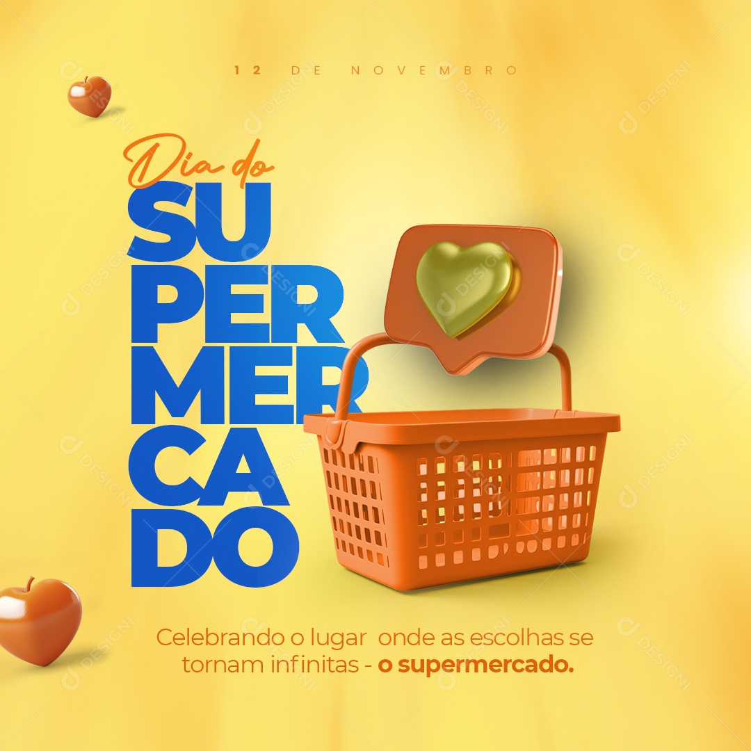 Dia Do Supermercado 12 De Novembro Social Media PSD Editável