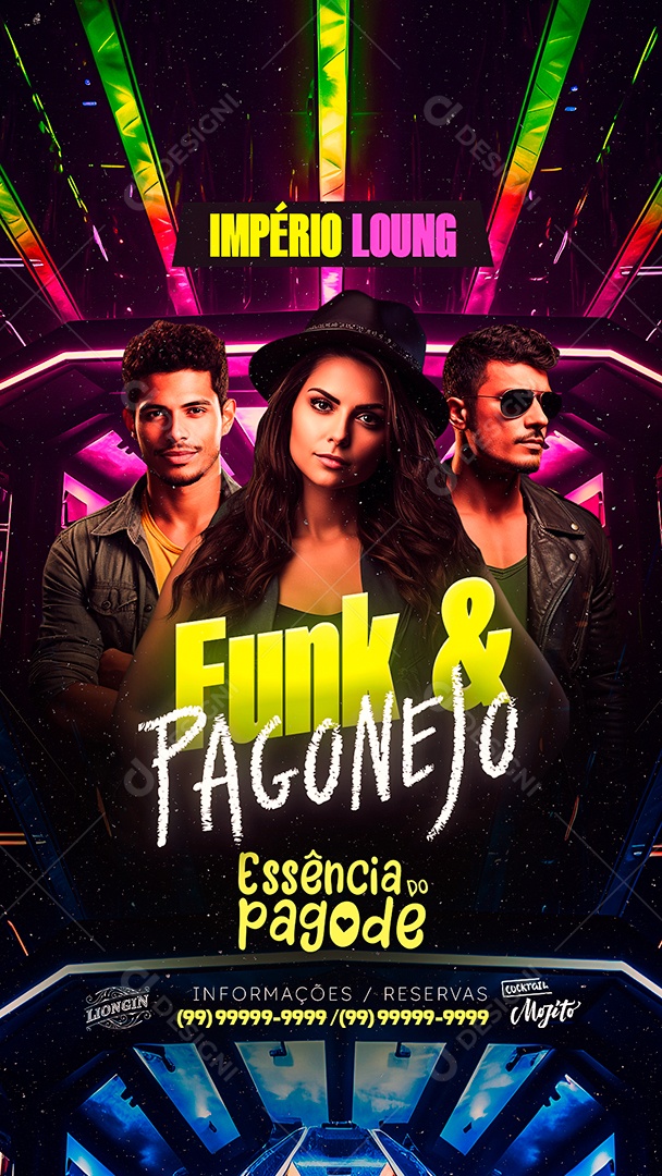 Story Flyer Império Loung Funk & Pagonejo Essência Do Pagode Social Media PSD Editável