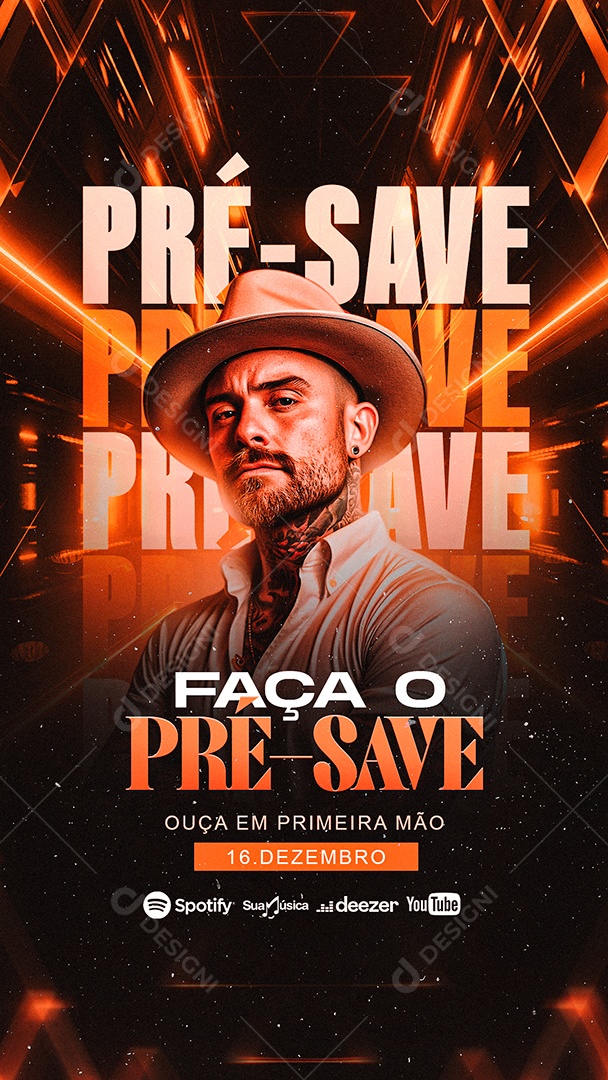 Story Flyer Pré Save Faça o Pré Save Social Media PSD Editável