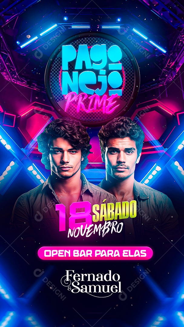 Story Flyer Pagonejo Prime Fernado & Samuel Social Media PSD Editável