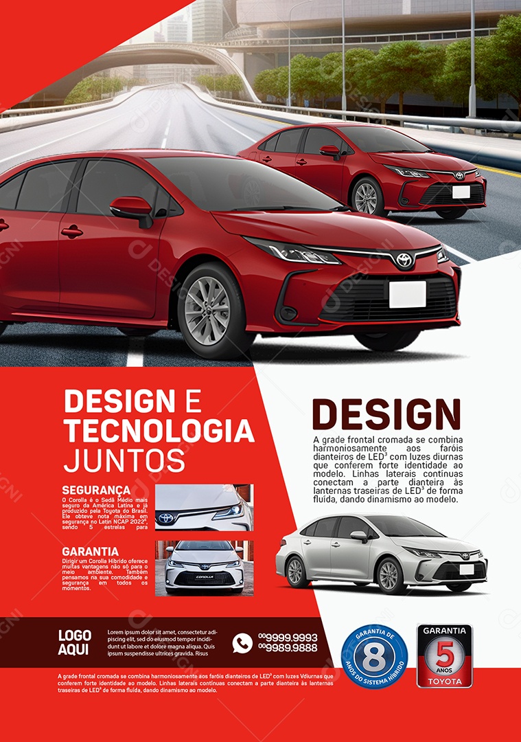 Social Media Concessionária Design e Tecnologia Juntos PSD Editável