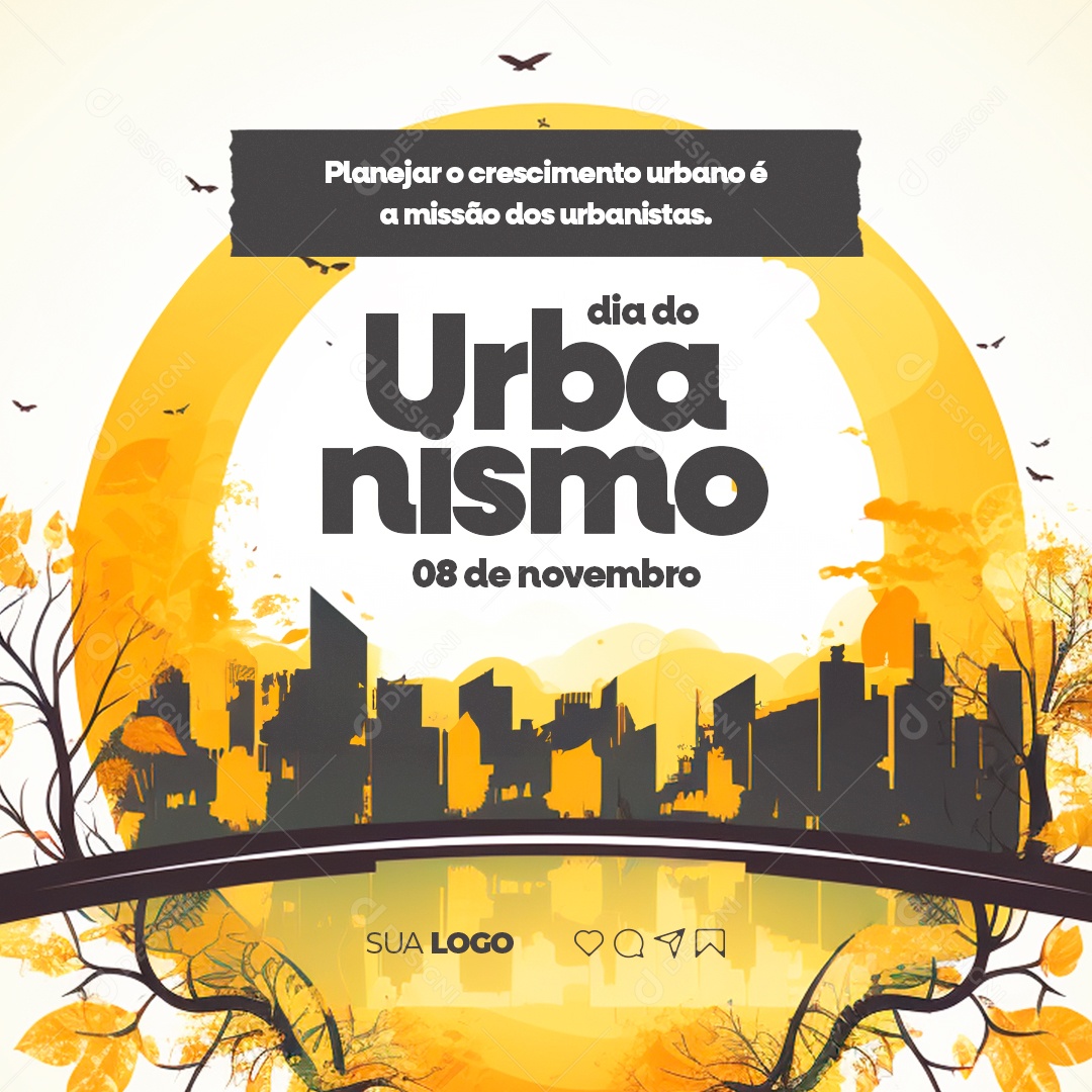 Social Media Dia Mundial Do Urbanismo 08 de Novembro Social Media PSD Editável