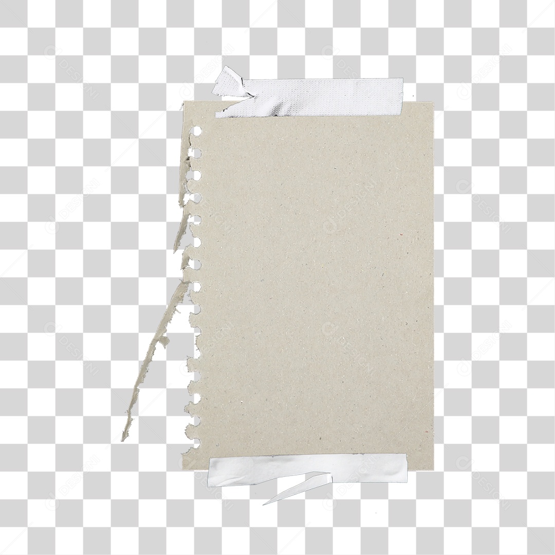 Pedaço de Papel Rasgado PNG Transparente