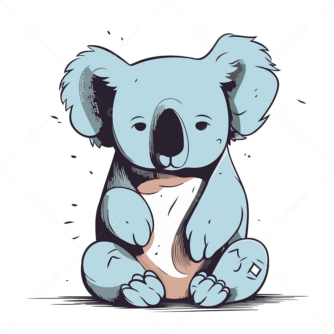 Coala Desenho Animado Ilustração Vetor EPS