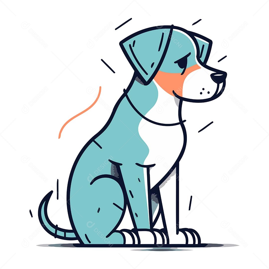 Cachorro Desenho Animado Ilustração Vetor EPS