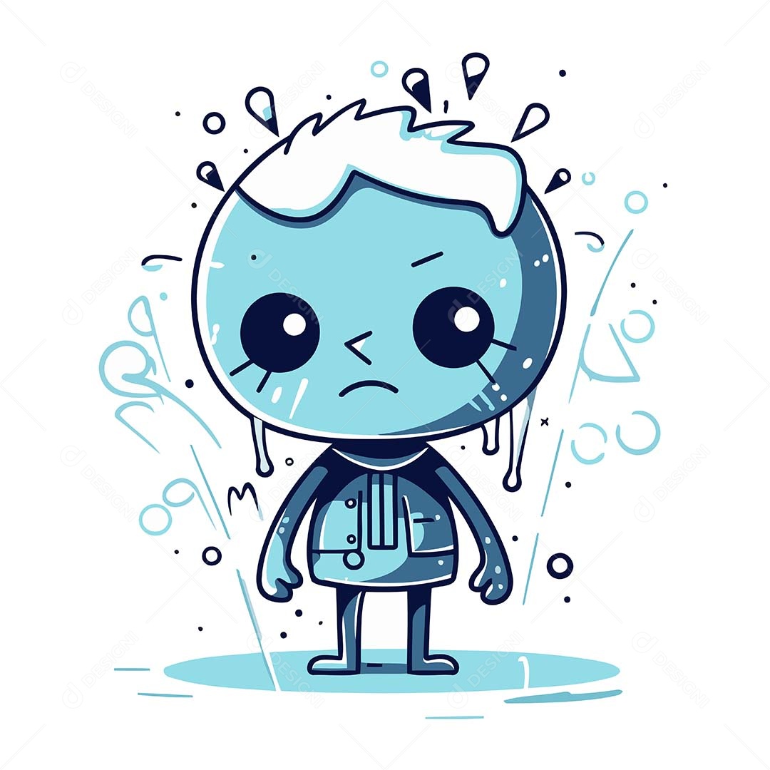 Monstro Desenho Animado Ilustração Vetor EPS