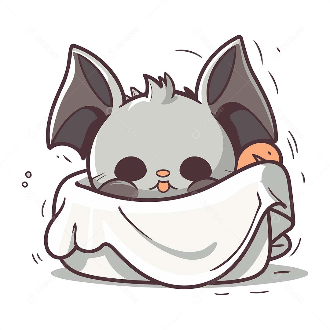 Morcego Desenho Animado Ilustração Vetor EPS