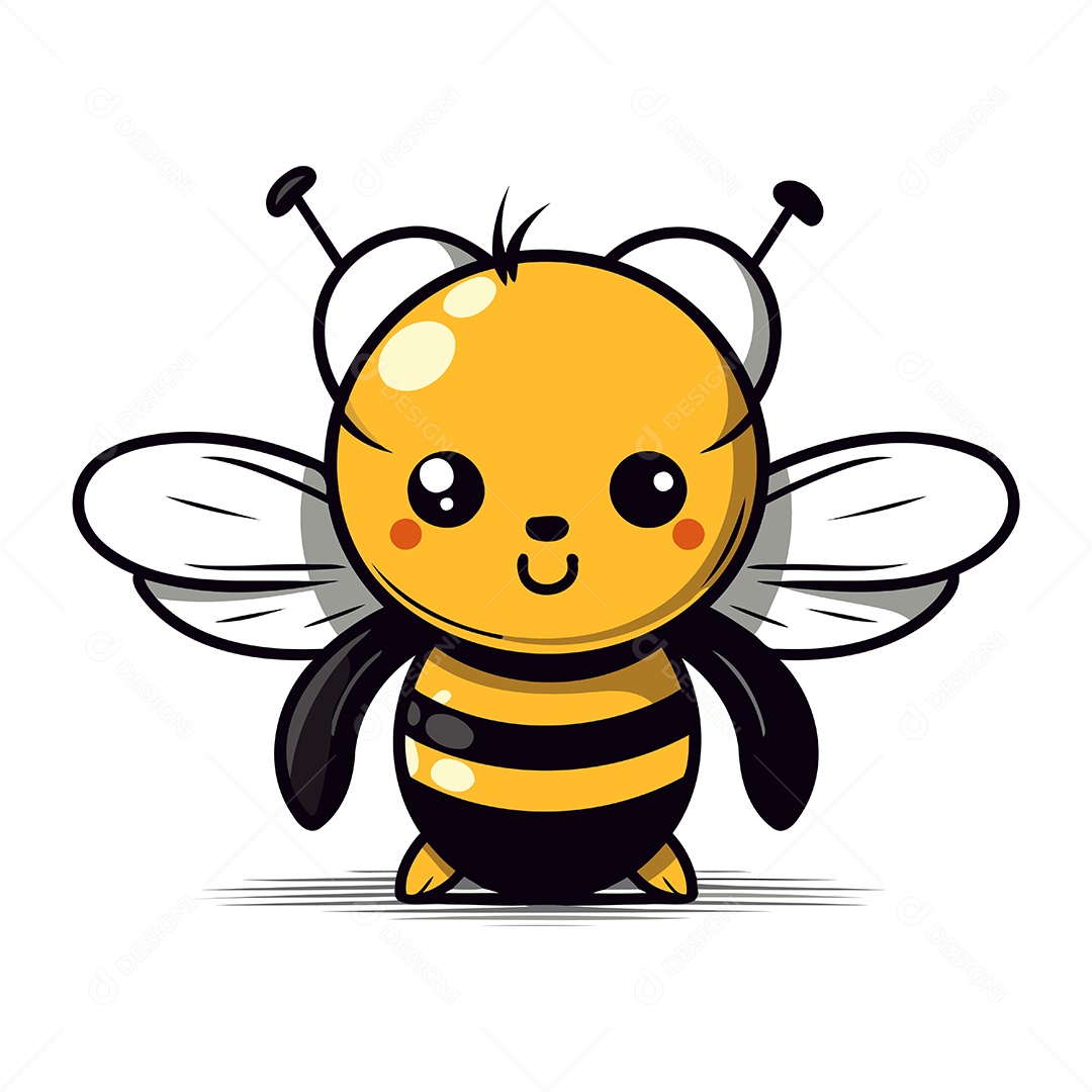 Abelha Desenho Animado Ilustração Vetor EPS