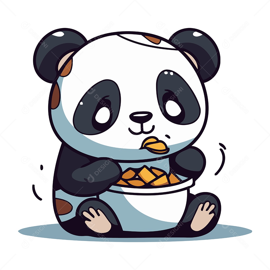 Urso Panda Desenho Animado Ilustração Vetor EPS