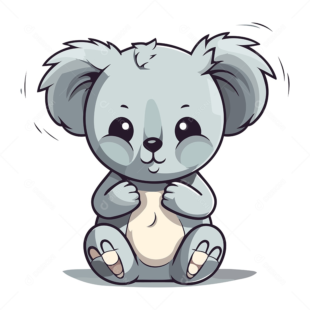 Coala Desenho Animado Ilustração Vetor EPS