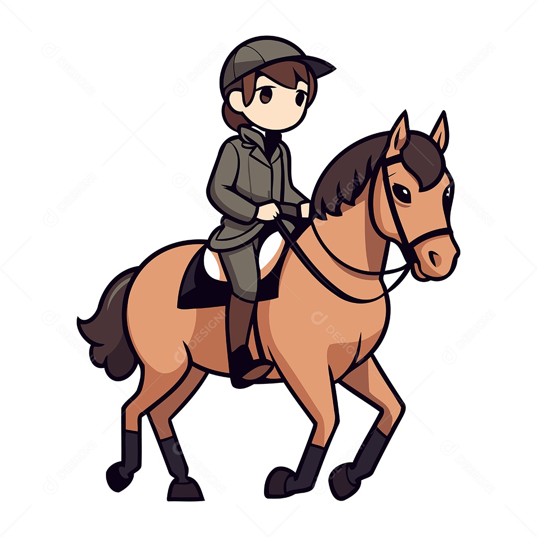 Cavaleiro Desenho Animado Ilustração Vetor EPS