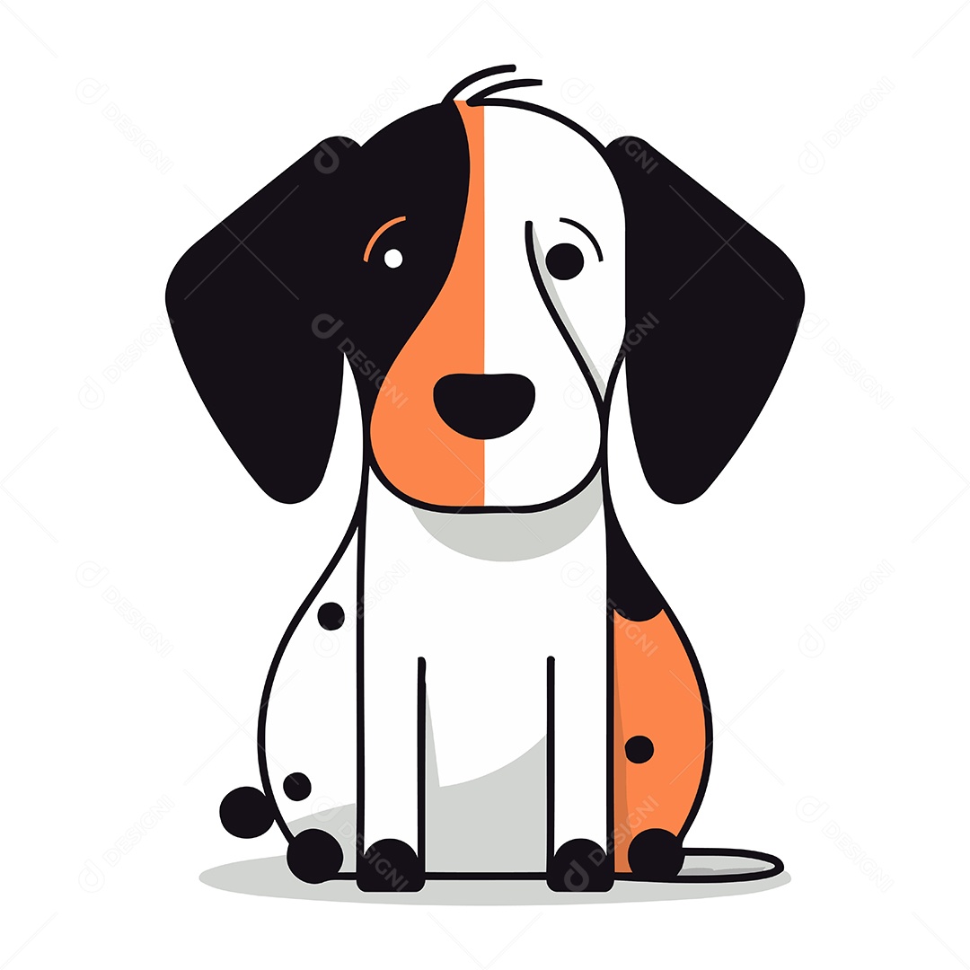 Cachorro Desenho Animado Ilustração Vetor EPS