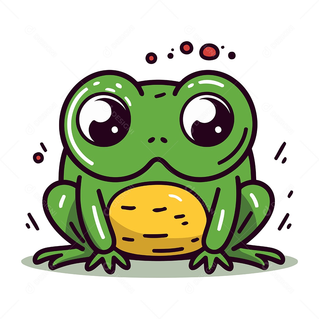 Sapo Desenho Animado Ilustração Vetor EPS