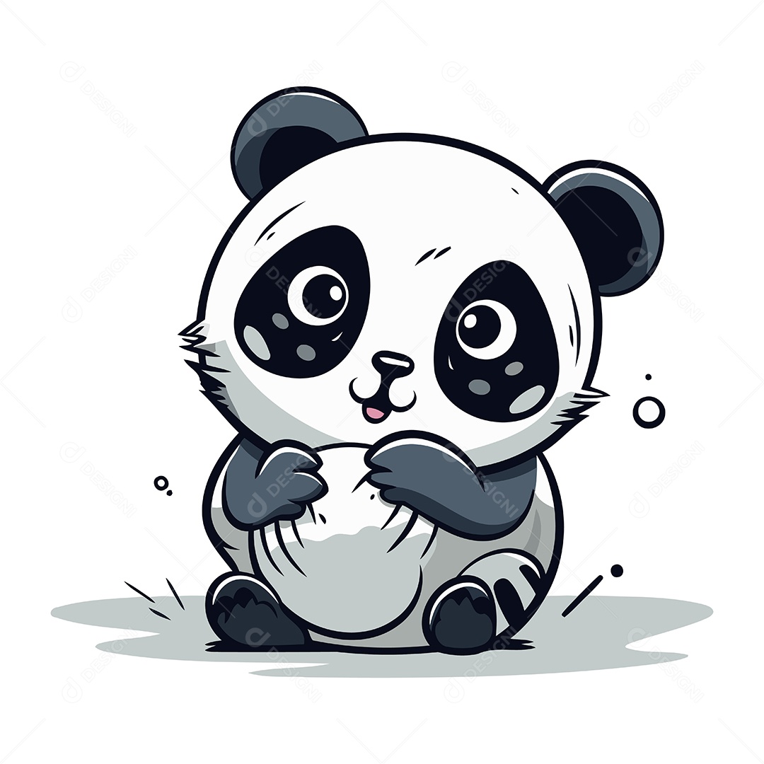 Urso Desenho Animado Ilustração Vetor EPS