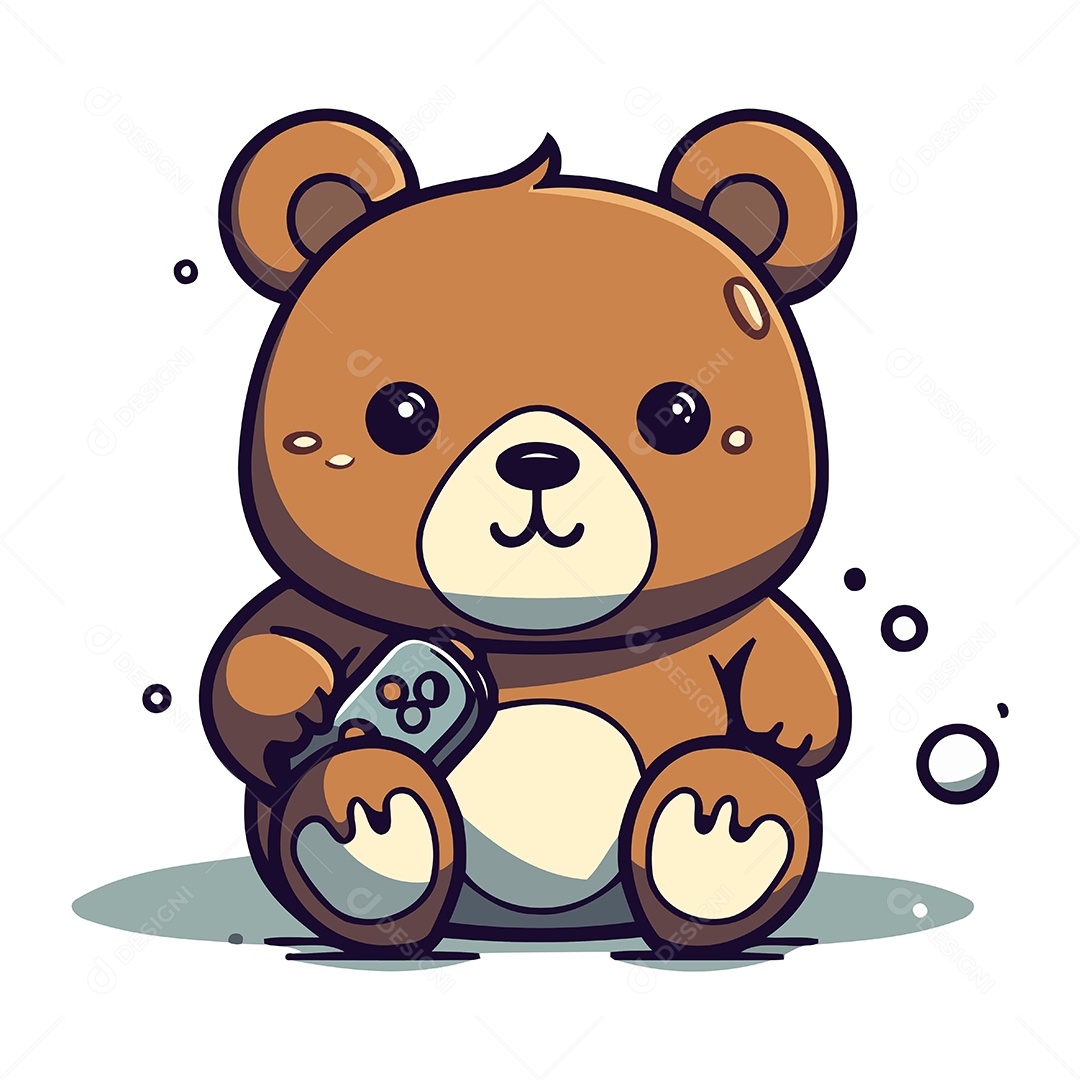 Urso Desenho Animado Ilustração Vetor EPS