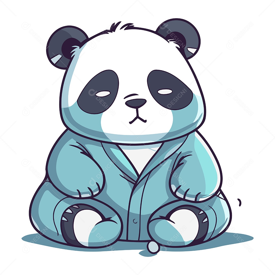 Urso Panda Desenho Animado Ilustração Vetor EPS