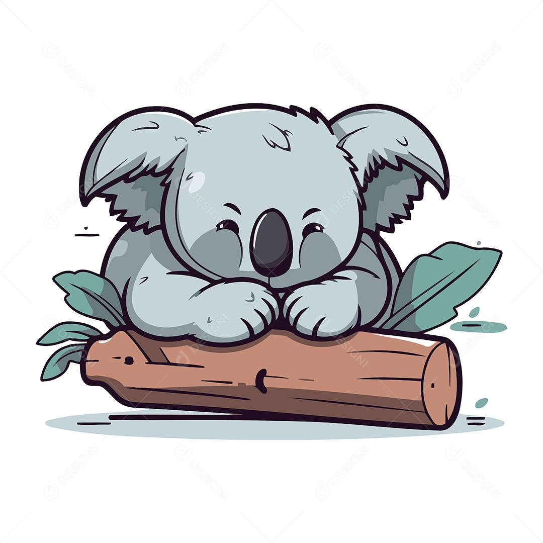 Coala Desenho Animado Ilustração Vetor EPS