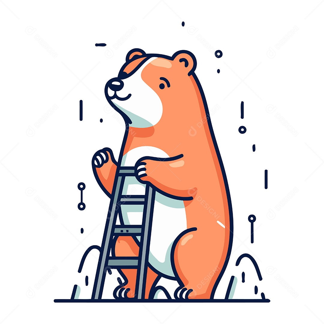 Urso Desenho Animado Ilustração Vetor EPS