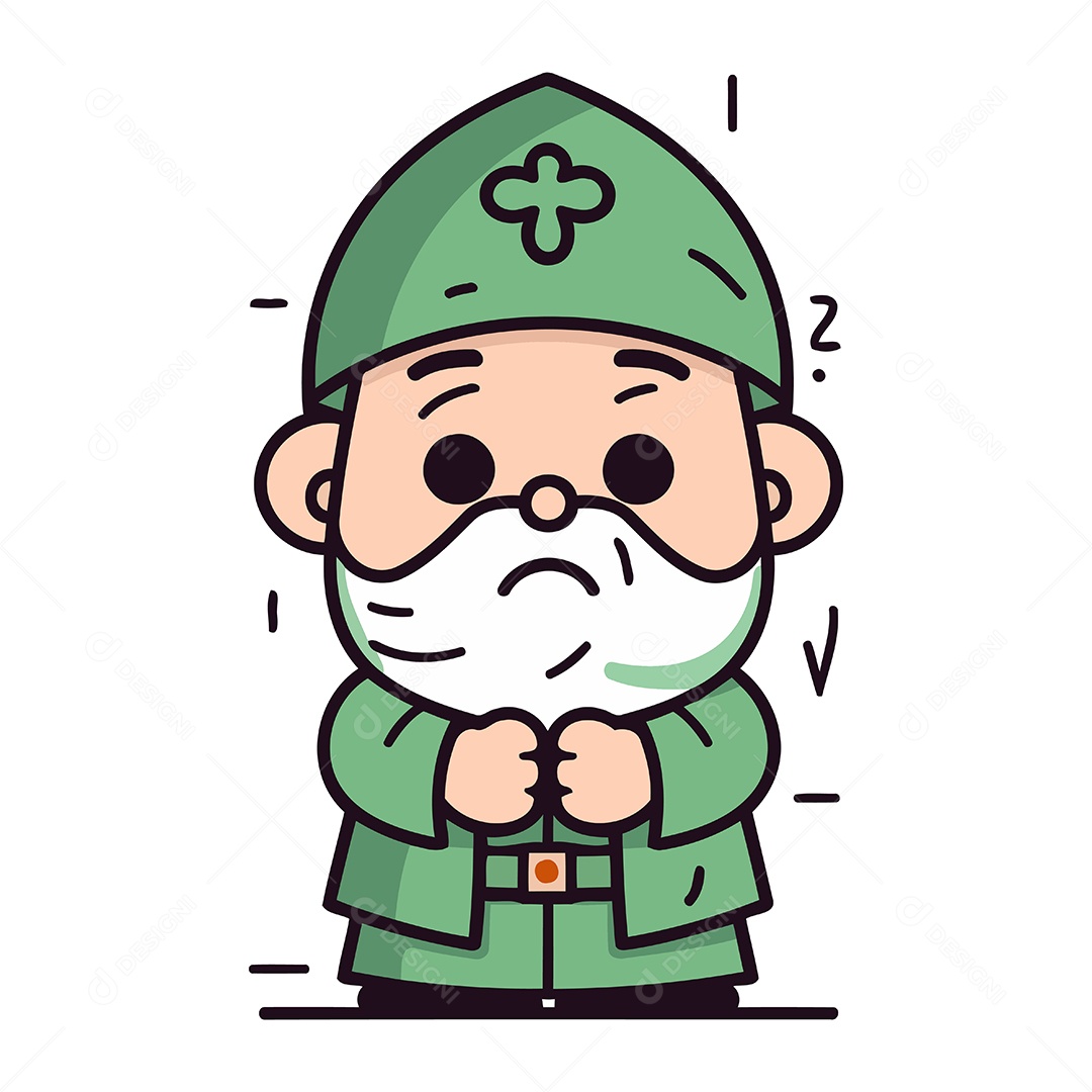 Papa Desenho Animado Ilustração Vetor EPS