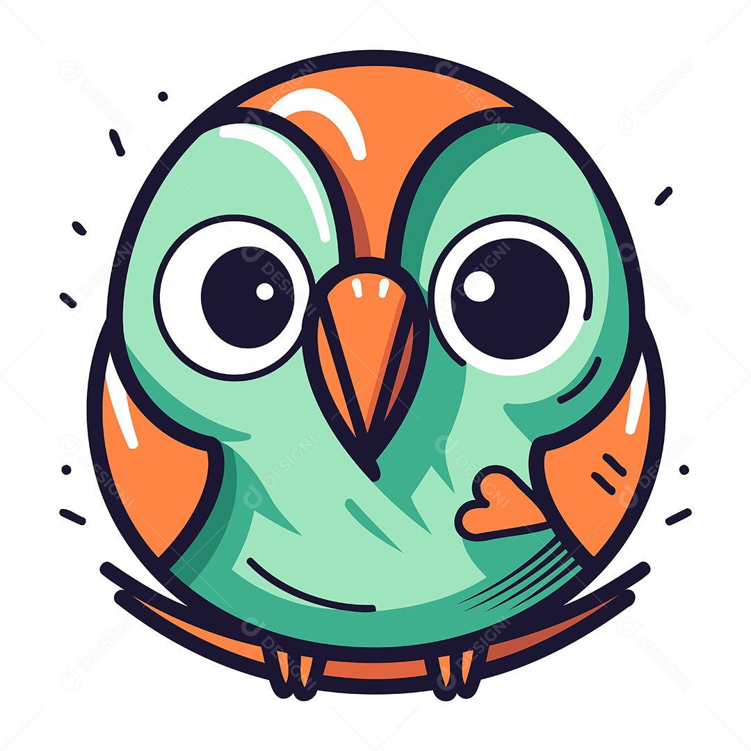 Coruja Desenho Animado Ilustração Vetor EPS