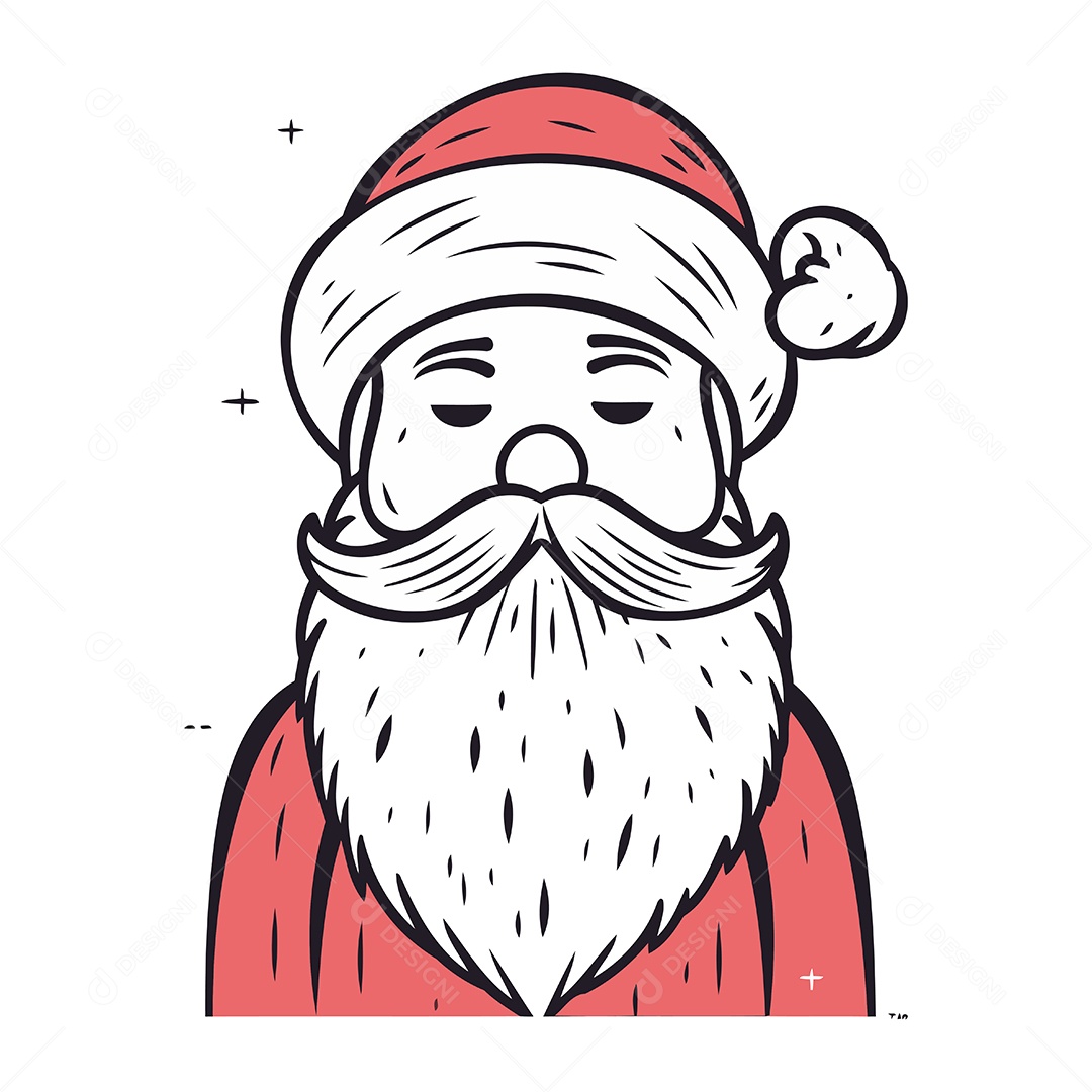 Papai Noel Desenho Animado Ilustração Vetor EPS