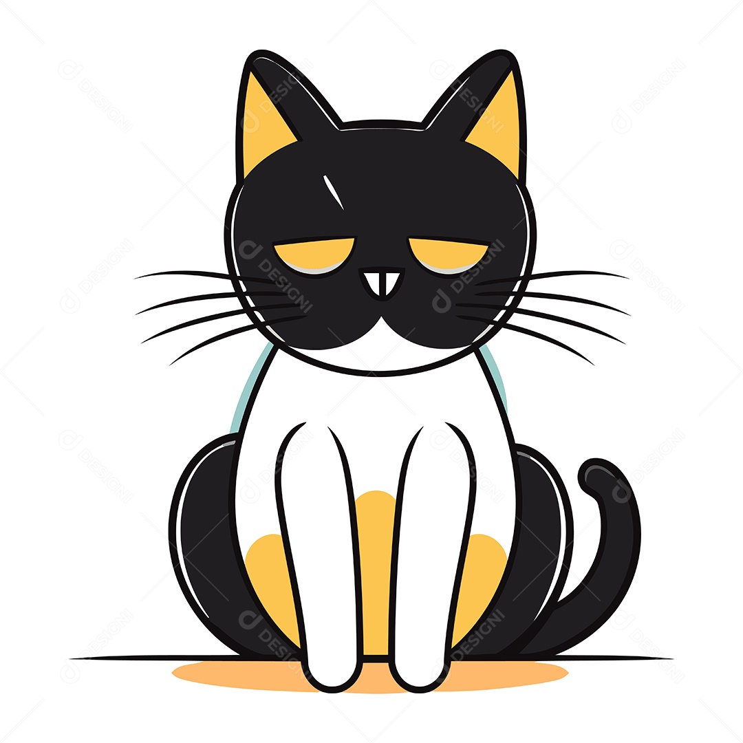 Gato Desenho Animado Ilustração Vetor EPS