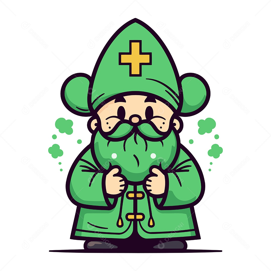 Papa Desenho Animado Ilustração Vetor EPS