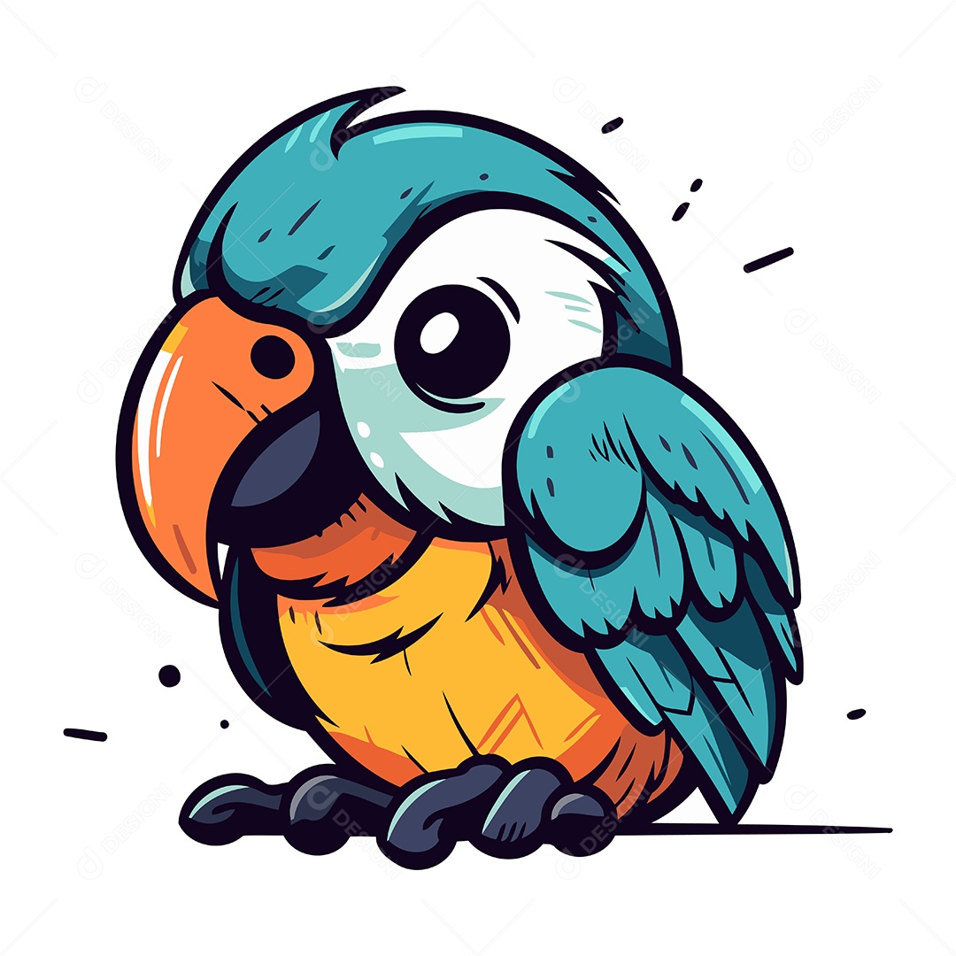 Arara Desenho Animado Ilustração Vetor EPS