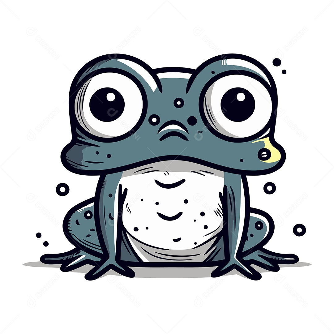 Sapo Desenho Animado Ilustração Vetor EPS