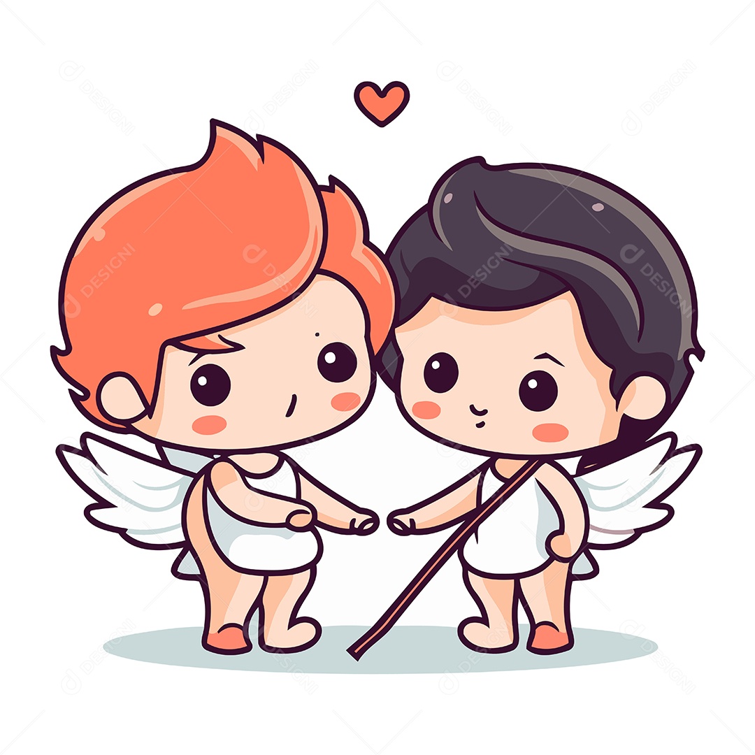 Cupido Desenho Animado Ilustração Vetor EPS