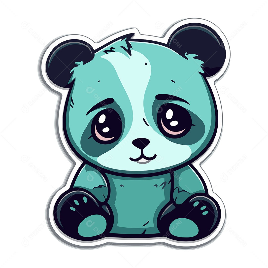 Urso Panda Desenho Animado Ilustração Vetor EPS