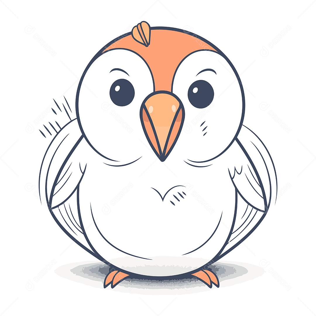 Coruja Desenho Animado Ilustração Vetor EPS