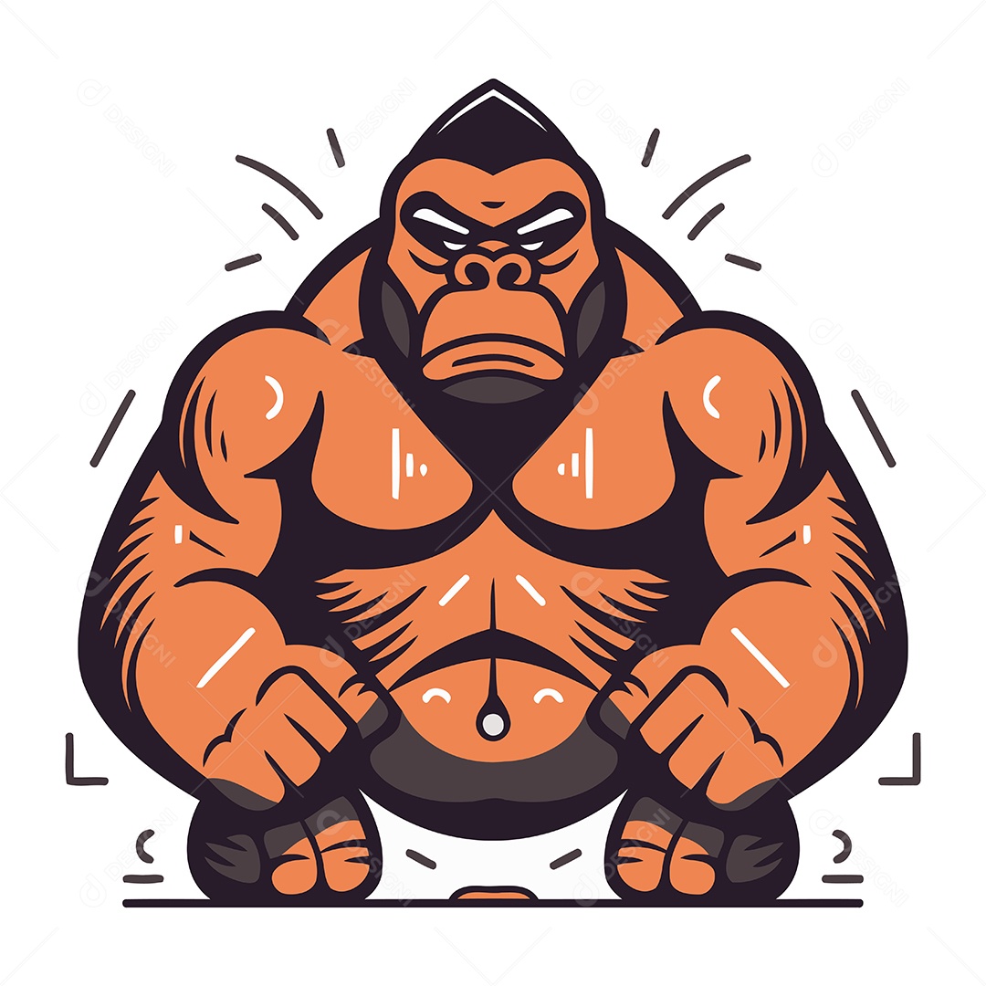 Macaco Desenho Animado Ilustração Vetor EPS