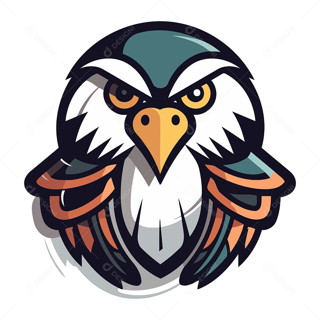 Águia Desenho Animado Ilustração Vetor EPS