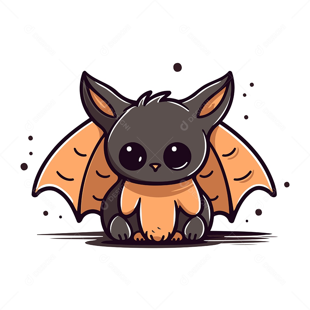 Morcego Desenho Animado Ilustração Vetor EPS